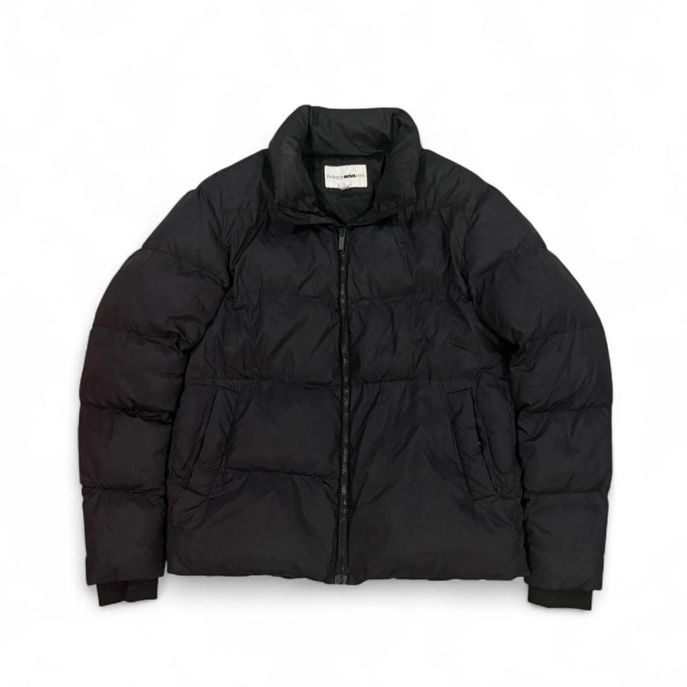 Fashion Nova Men Black Puffer Jacket